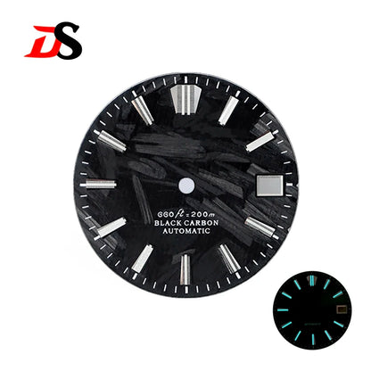 Carbon Fiber Dial GS Index Blue Support Custom Logo NH34 NH35 28.5mm