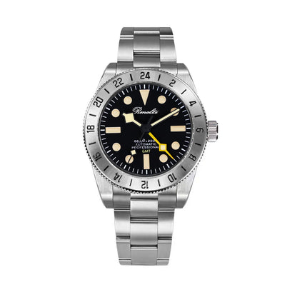 RMALTI 38.5mm Retro Bgw9 C3 Lume Sapphire Glass Bezel Luxury Men's Automatic Mechanical Watch 10ATM GMT NH34A Movement