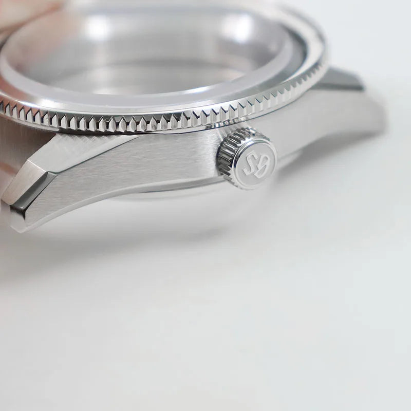 38mm CTZ Case with Bezel 38x30.6mm One-way Rotating Sapphire Crystal AR NH35 for 28.5mm NH34 120 Clicks