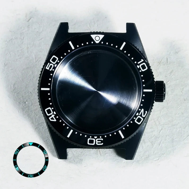 62MAS 40mm Black Case PVD Stainless Steel Case Sapphire Glass AR Coating NH34GMT NH35 Arab Bezel Ceramic