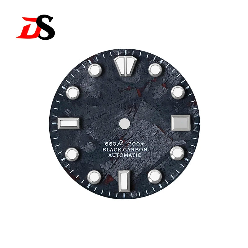 Natural Carbon Fiber Dial 28.5mm GS Diving Index Blue Lume NH35