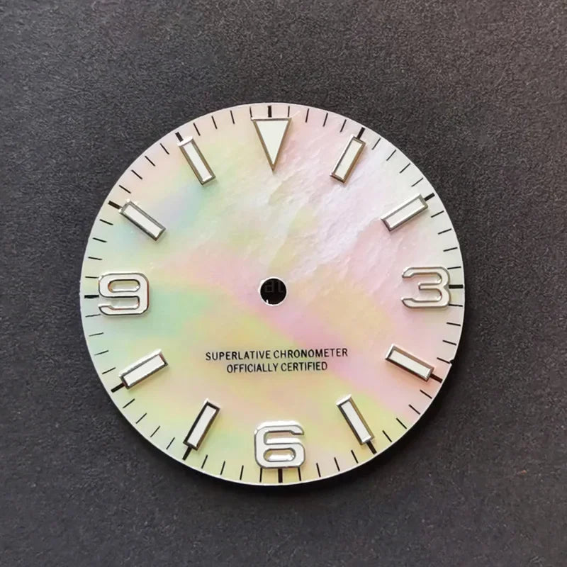 28.5mm 369 Dial Natural Shell MOD BGW9 Lume NH35NH36 Movement Black Lume