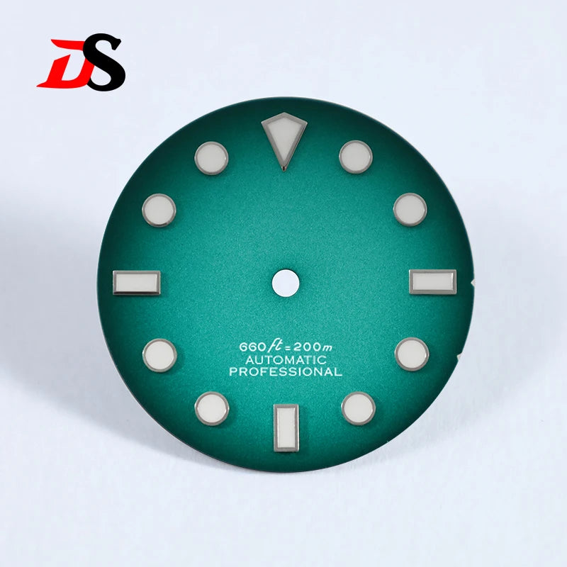 28.5mm Fine Sand Texture Dial No Tick Mark No Date Diamond Index BGW9 Blue Lume NH35NH34