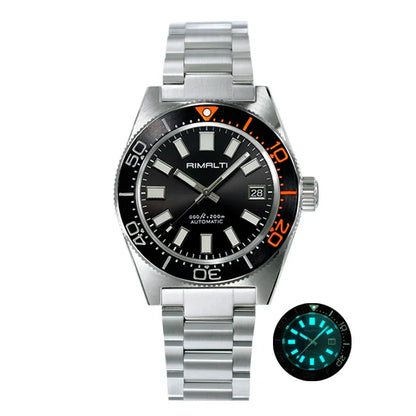 RIMALTI 62MAS 40mm Watch Sunburst Dial Classic Men's Watch Nh35 Automatic Movement Waterproof Luminous Sapphire Glass