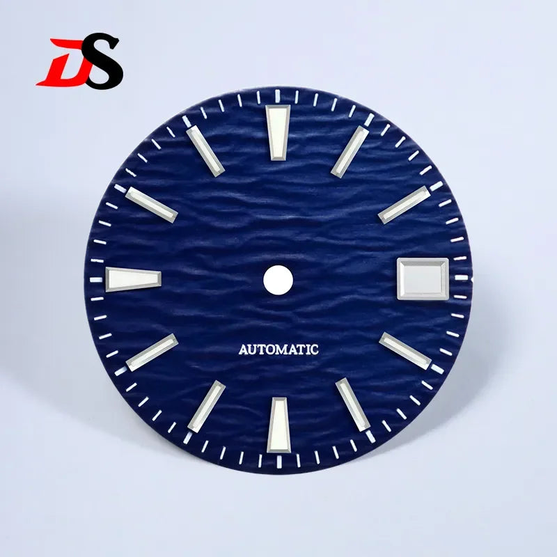 Gradient NH35 Dial 28.5mm Wave Pattern Dial Blue Lume for NH35/NH38 Movement