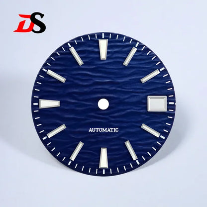 Gradient NH35 Dial 28.5mm Wave Pattern Dial Blue Lume for NH35/NH38 Movement