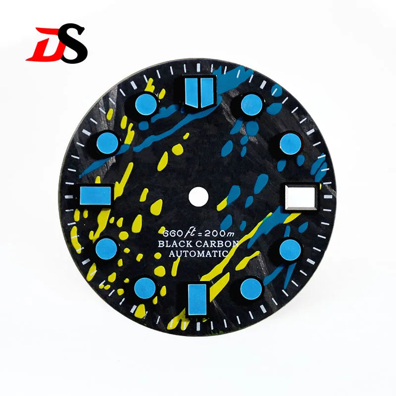 Colorful Graffiti Carbon Fiber Dial Color Ink SUB Blue Green Lume