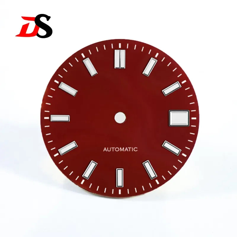 Orange Agate Stone Dial No date Natural 28.5mm NH38 Blue lume