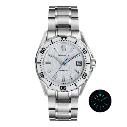 RIMALTI 40mm Birch Wood Grain High-quality Watch Luxury Classic Business Sapphire Crystal NH35 Automatic Mechanical Movement