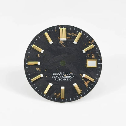 Carbon Fiber Dial Blue Lume 28.5mm for NH35/34 Custom Logo