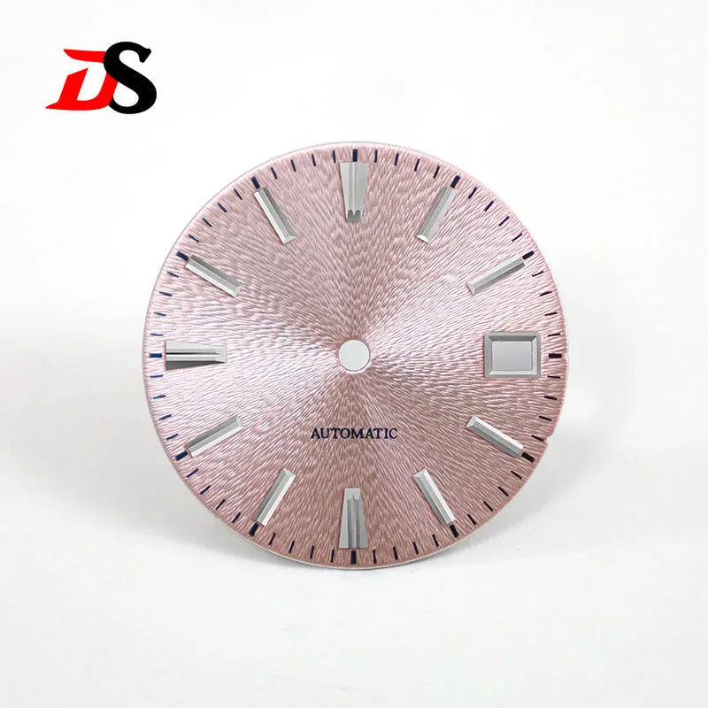 28.5mm Red Sunburst GS No Lume Invisible Textured Dial NH35 Movement