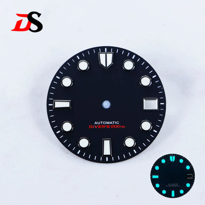 Birch Matte Dial Blue Lume GS MOD for NH35/NH36 Movement 28.5mm Stone
