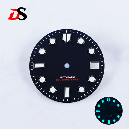 28.5mm Matte Dial Blue Lume for NH35/NH36 Movement