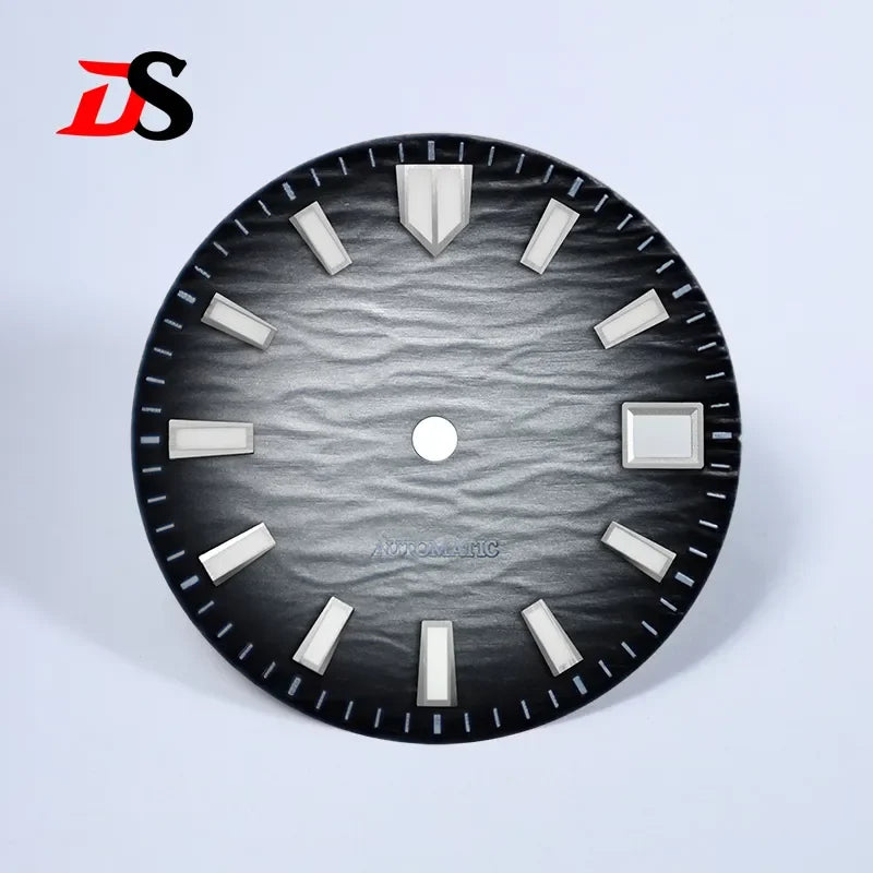 Gradient Wave Dial 28.5mm Blue Lume Date for NH35/NH38 Movement