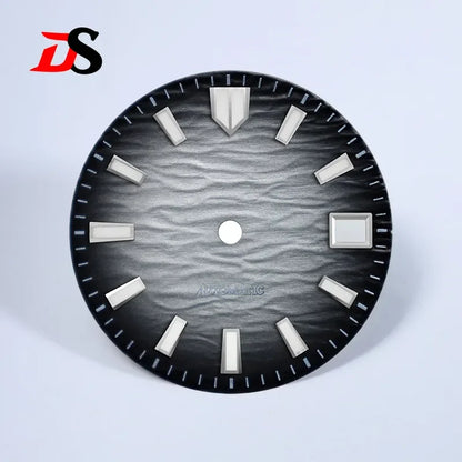 Gradient Wave Dial 28.5mm Blue Lume Date for NH35/NH38 Movement