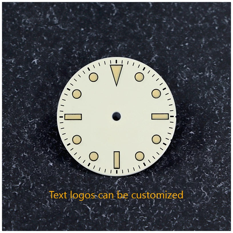 28.5mm Retro SUB Dial Beige Lume Suitable for NH35NH34 Movement
