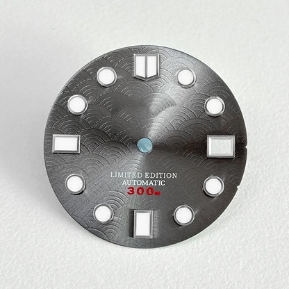 28.5mm Wave Dial Refit BGW9 C3 Lume for NH35 Movement