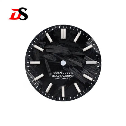 Black 28.5mm Carbon Fiber Dial No Date Series NH35 ETA2824 SW200 MIYOTA 9015 9039 Movement