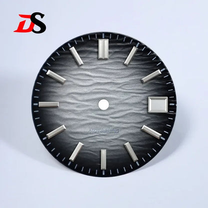 28.5mm Wave Dial Gradient No Lume for NH35/NH38 Movement 3 O'clock Date/no Date