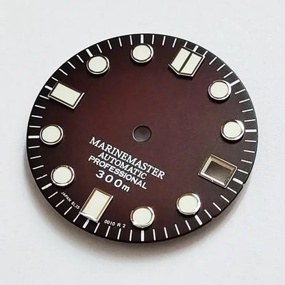 28.5mm Silver Marinemaster MM Index Dial BGW9 C3 Lume NH35NH36 Movement