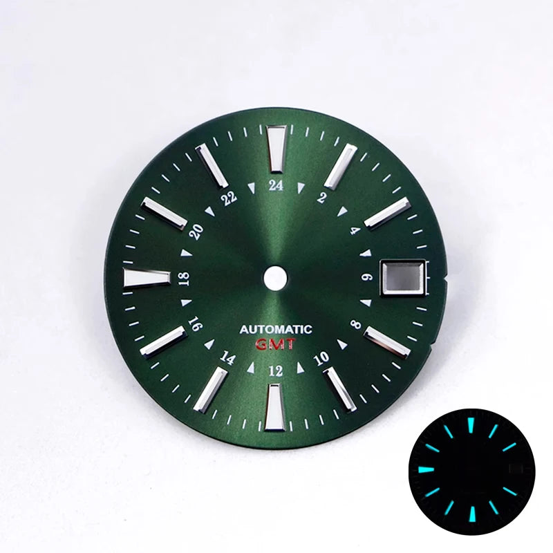 NH34 GMT Bamboo GS Sunburst Dial