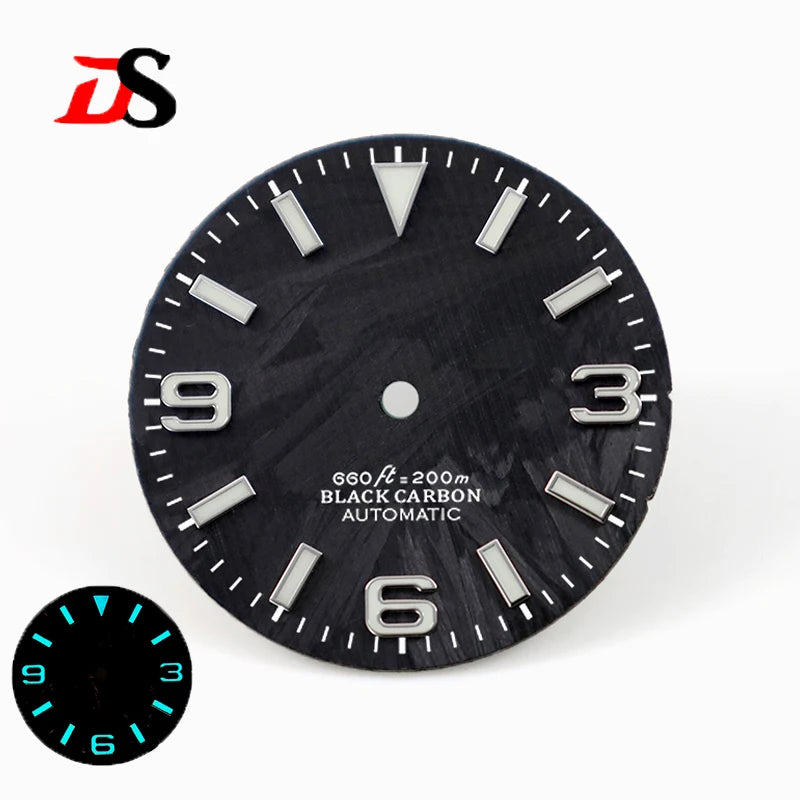 369 EXP Carbon Fiber Dial blue/green lume 28.5mm NH35