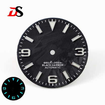 369 EXP Carbon Fiber Dial blue/green lume 28.5mm NH35