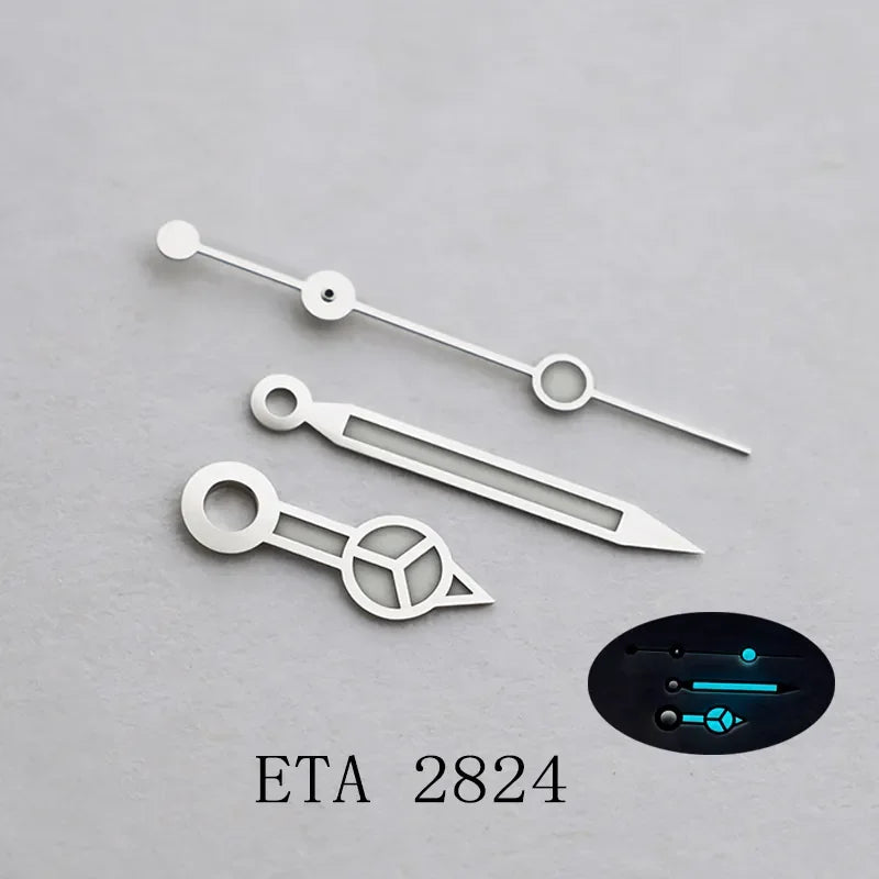 Pointer Mercedes Watch Hand Suitable for ETA 2824/8215/8213 Mechanical Watch Modified Blue Lume Watch Accessories