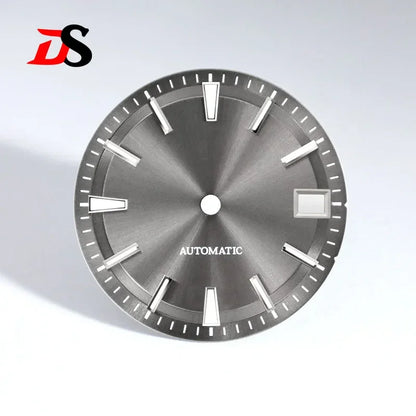 28.5mm Sunburst Dial Blue Lume NH35 Movement 3 O 'clock