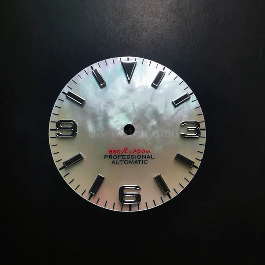 28.5mm 369 Dial Natural Shell MOD BGW9 Lume NH35NH36 Movement Black Lume