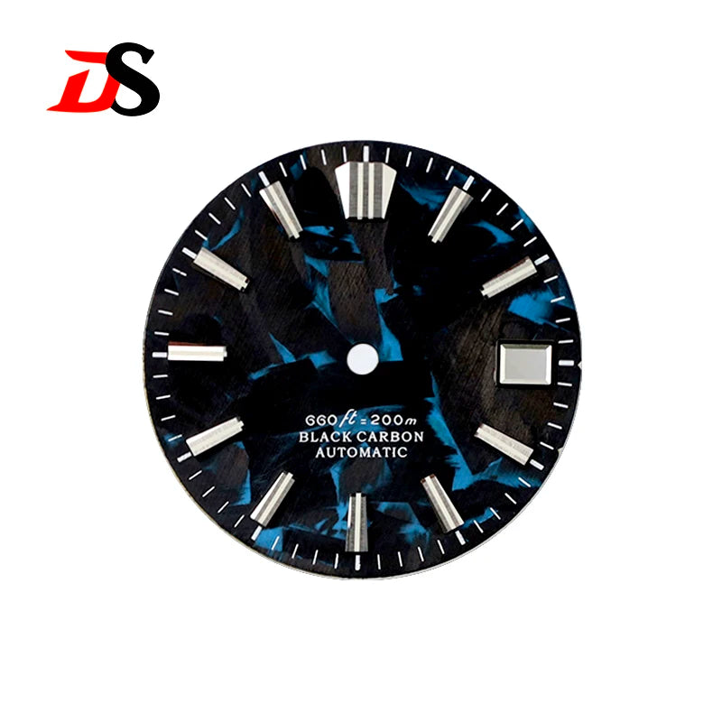 28.5mm Carbon Fiber Dial CTZ Index Custom Logo NH34 NH35 Movement No Lume
