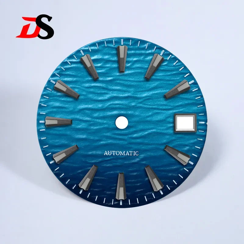 28.5mm Gradient Wave Pattern Dial Blue Lume for NH35/NH38 Movement