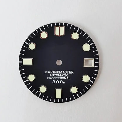 28.5mm Silver Marinemaster MM Index Dial BGW9 C3 Lume NH35NH36 Movement