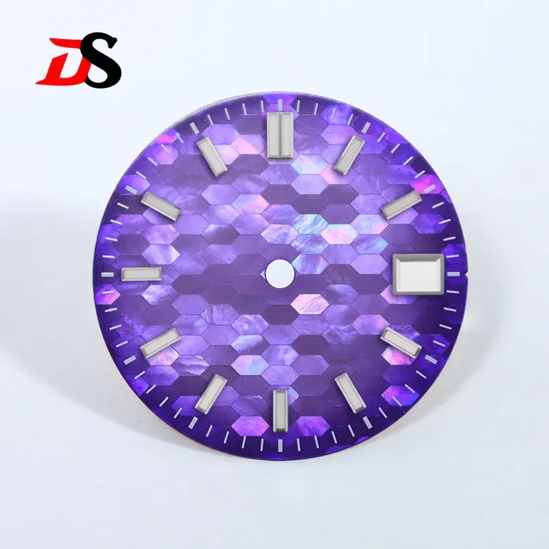 Mosaic 28.5mm Dial Mother-of-pearl Dial Date Index Blue Lume MOD NH35 Movement