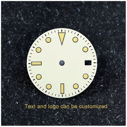 28.5mm Retro SUB Dial Beige Lume Suitable for NH35NH34 Movement