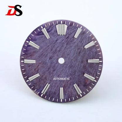 28.5mm Dial Purple Dragon Crystal Purple Stone Blue Lume NH38 NH35 Movement No Date No Lume