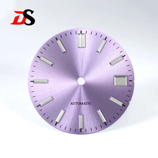 28.5mm Sunburst Matte Black Dial No Lume for NH38 NH35 Automatic Movement