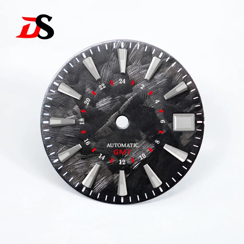 Sakura Red GMT Dial Blue Green Luminous NH34GMT Movement 28.5mm