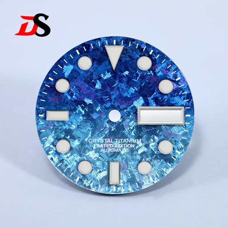 SUB 28.5mm Dial BGW9 C3 Lume Ice Crystal Titanium for NH35 NH36 Movement