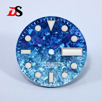 SUB 28.5mm Dial BGW9 C3 Lume Ice Crystal Titanium for NH35 NH36 Movement