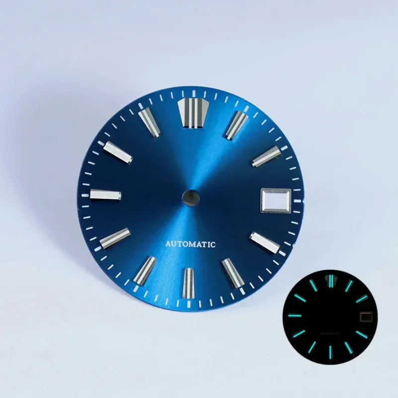 28.5mm Sunburst Dial GS MOD Blue Lume NH35 Movement No Lume