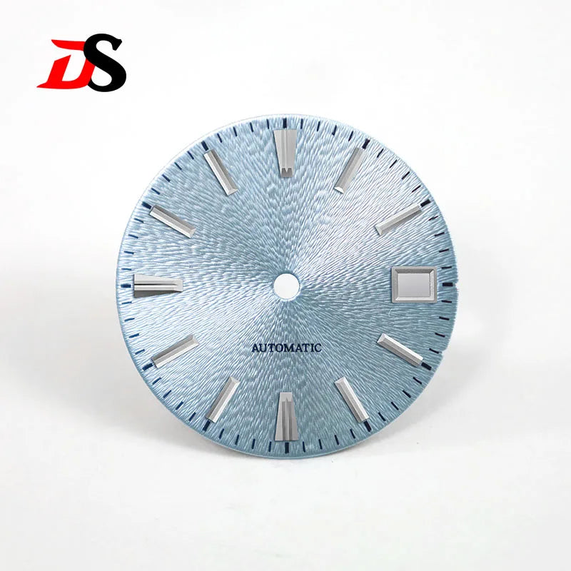 28.5mm Red Sunburst GS No Lume Invisible Textured Dial NH35 Movement