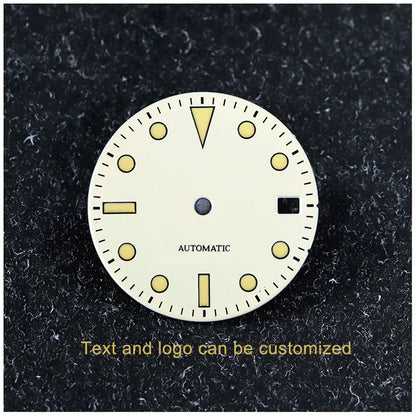 28.5mm Retro SUB Dial Beige Lume Suitable for NH35NH34 Movement