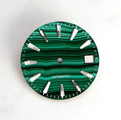 28.5mm Malachite Dial No Lume for Nh35NH36 Movement Natural Stone BGW9 C3 Lume