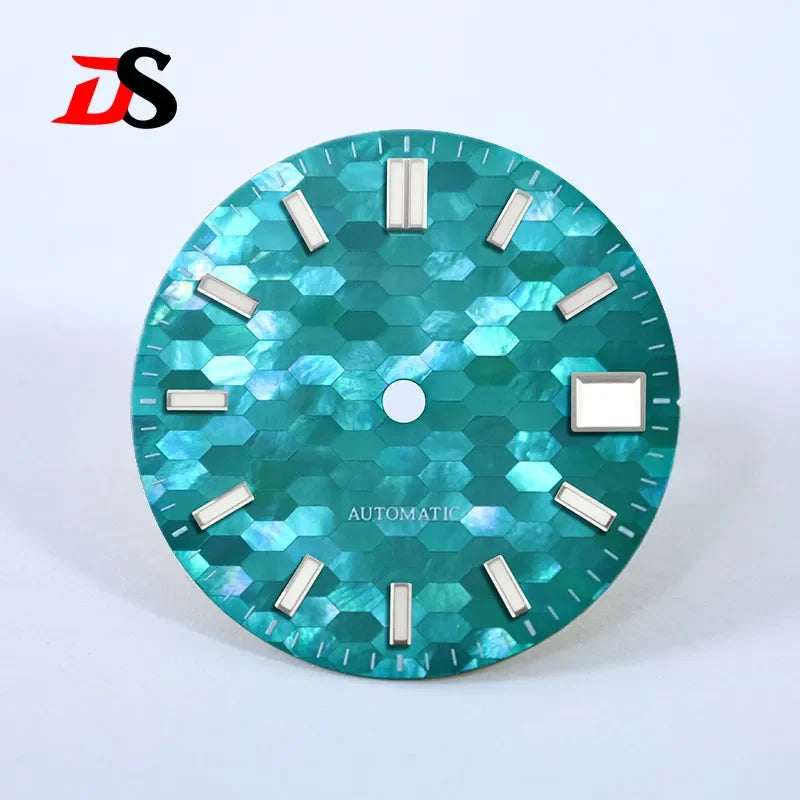 Mosaic 28.5mm Dial Mother-of-pearl Dial Date Index Blue Lume MOD NH35 Movement