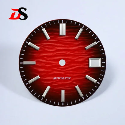 28.5mm Wave Dial Gradient No Lume for NH35/NH38 Movement 3 O'clock Date/no Date
