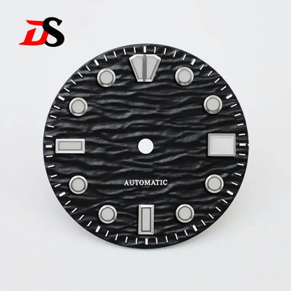 28.5mm Wave Dial Blue Lume for NH35/NH38 Movement