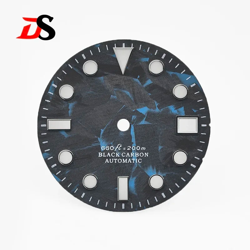 28.5MM Dial Carbon Fiber Dial BGW9 C3 Lume YM Index NH35 Movement