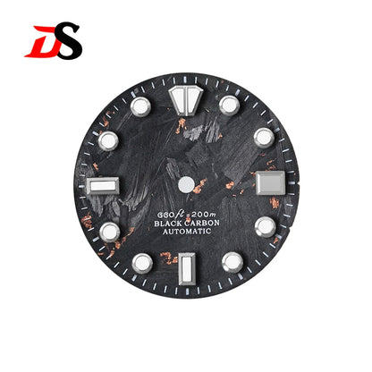 Natural Carbon Fiber Dial 28.5mm GS Diving Index Blue Lume NH35