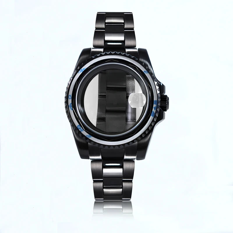 Black 40.5mm Case Oyster Bracelet 20ATM Suitable for NH34NH35/36/38ETA2824 Movement